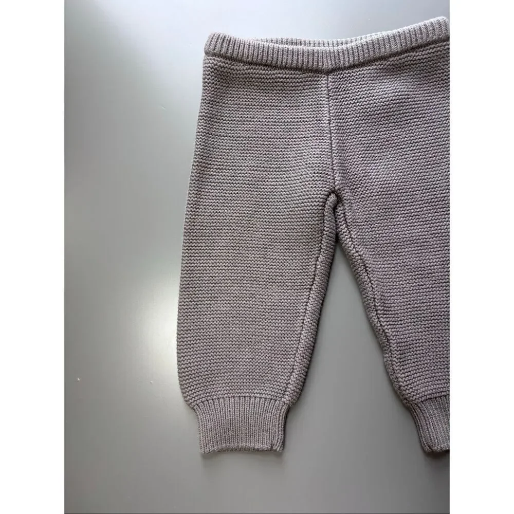 Quince 100% Organic Cotton pants 12 - 18 Months grey